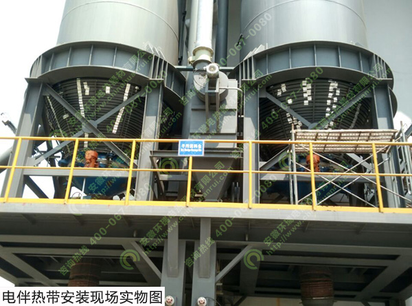 電伴熱帶在現(xiàn)場安裝實物圖