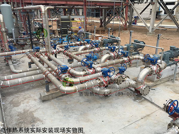 電伴熱系統(tǒng)現(xiàn)場實(shí)際安裝實(shí)物圖