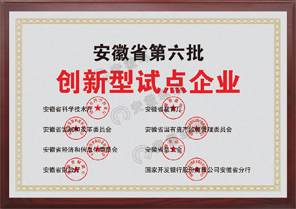 安徽省第六批創(chuàng)新型試點(diǎn)企業(yè) 安徽省第六批創(chuàng)新型試點(diǎn)企業(yè)