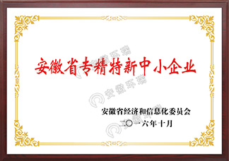 安徽省專(zhuān)精特新中小企業(yè)
